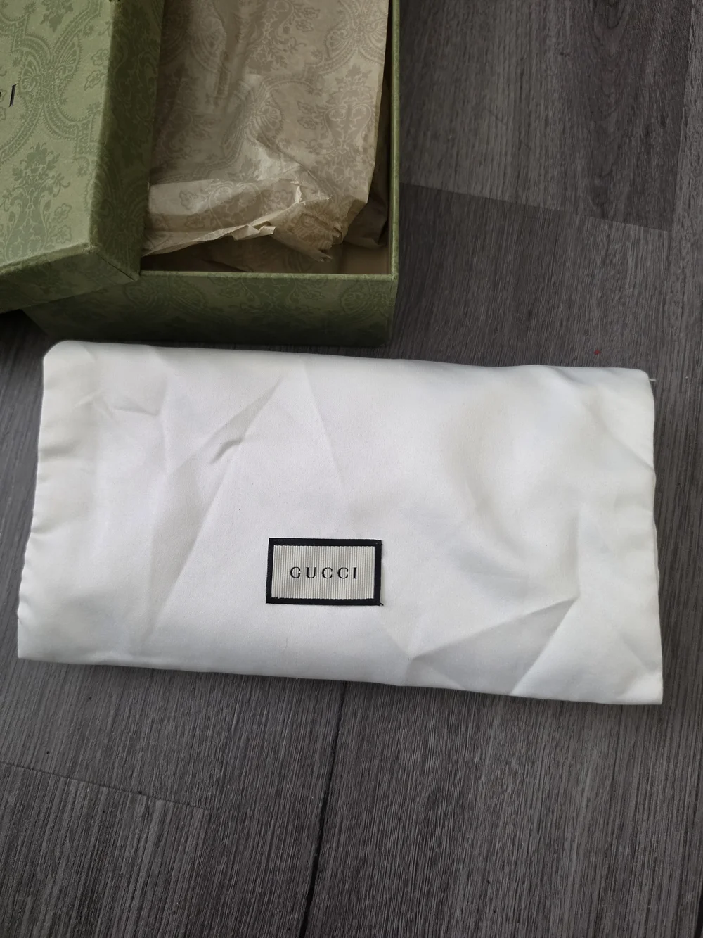 Gucci Suede Brown Wallet Clutch - Brown